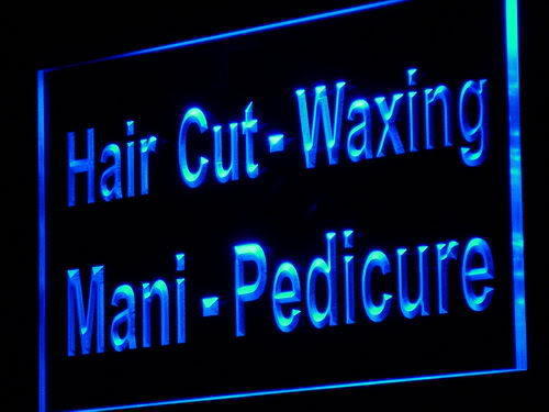 Hair Cut Waxing Mani Pedicure LED Sign